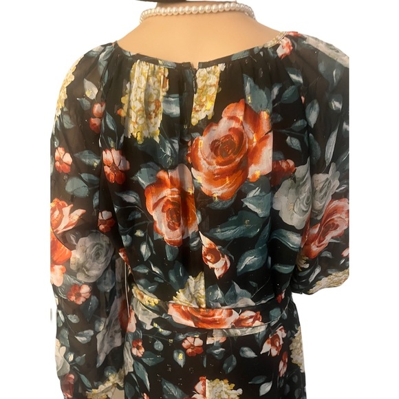 Tahari ASL Fit and Flare Long Sleeved Midi Dress size 12 - Picture 7 of 14